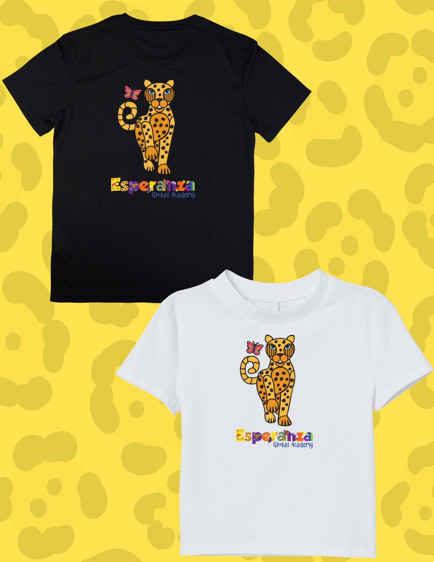 Esperanza Global Academy Leopard Cotton Tee-Design 1