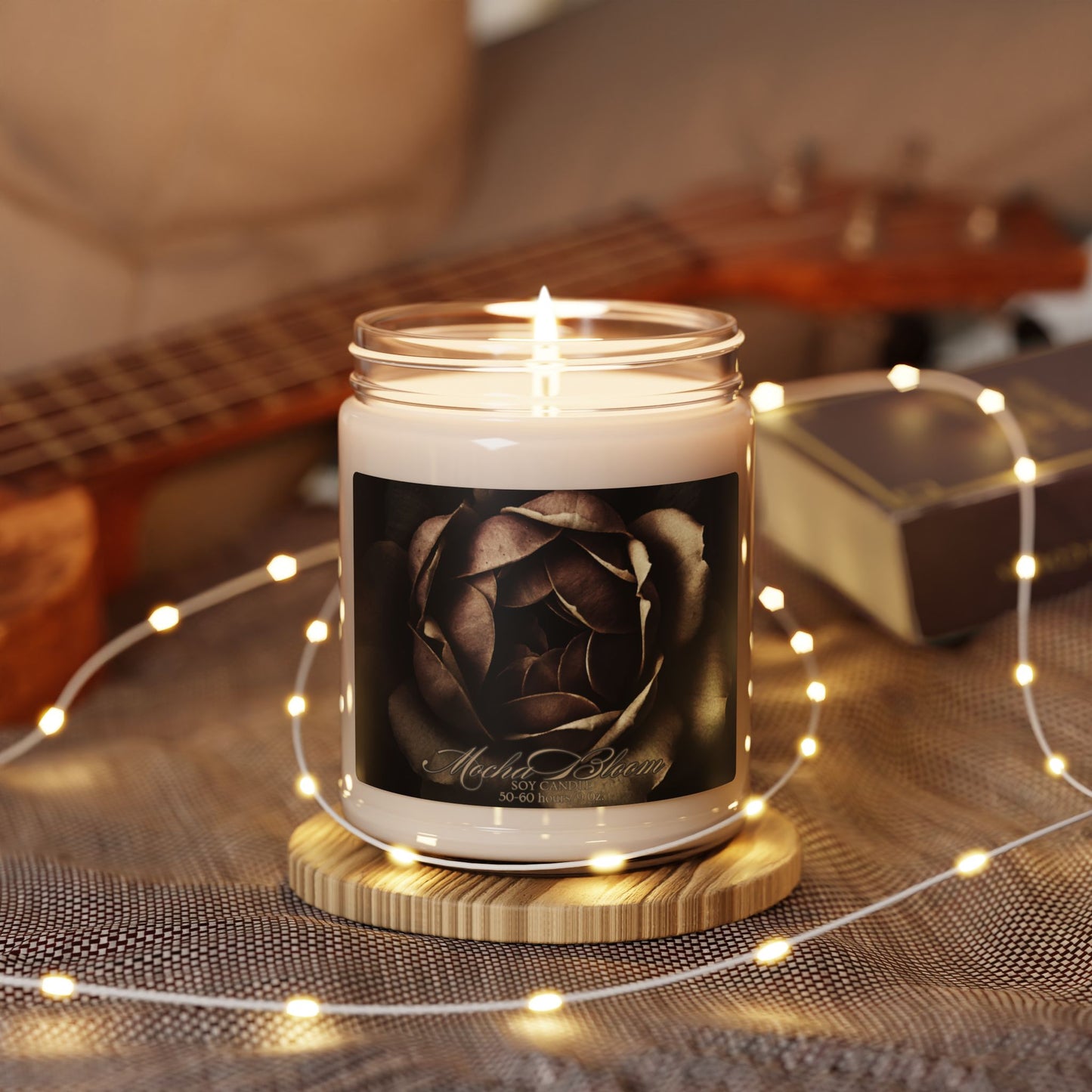 Mocha Bloom Scented Soy Candle, 9oz