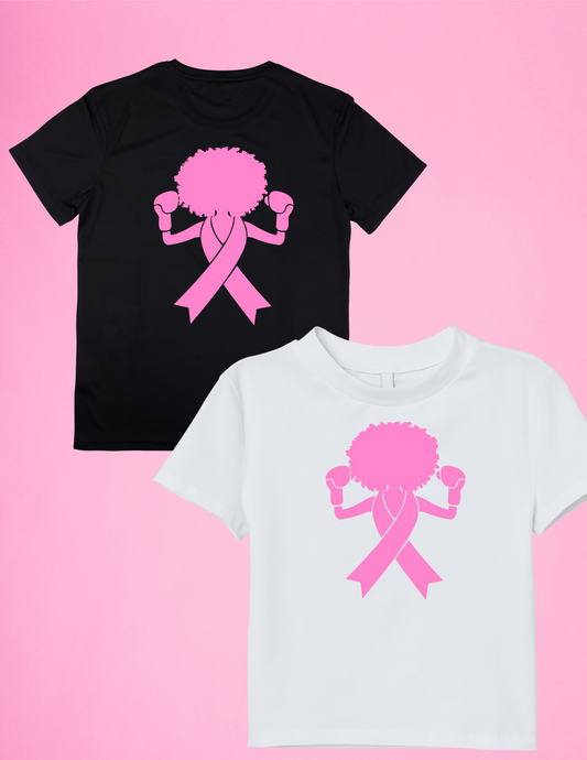 Breast Cancer Afro Strong T-shirt