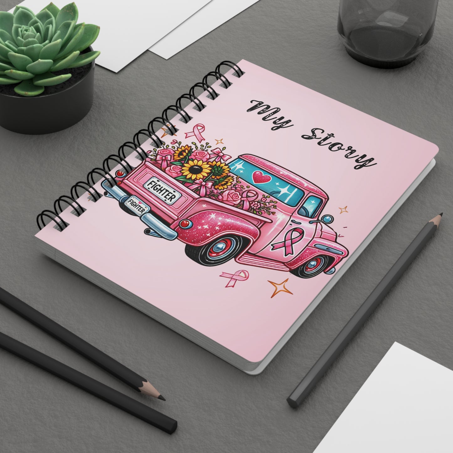 My Story Journal for Individuals Facing Cancer-Pink